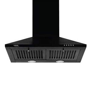 Hindware Smart Appliances | Marvia 60 cm Chimney | 1000 CMH | Pyramid | Push Button | Efficient Dual LED Lamps and Double Baffle Filter | 5 Yrs Warranty on Motor & 2 Yrs on Product (Black)