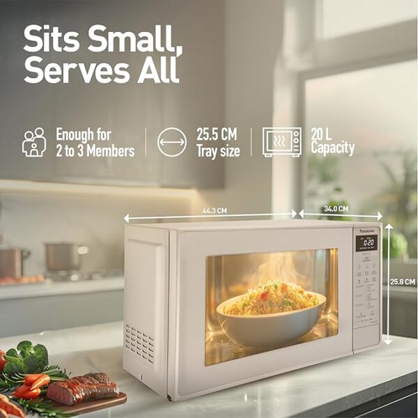 Panasonic 20 L Solo Microwave Oven (NN-ST26JMFDG, Silver, Stainless steel cavity with 51 Auto cook Menus) - Image 4