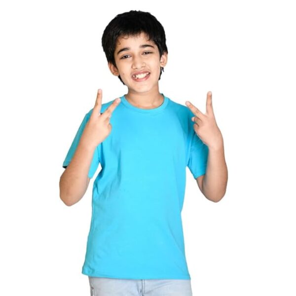 Nusyl Boy's Solid Regular Fit T-Shirt - Image 5