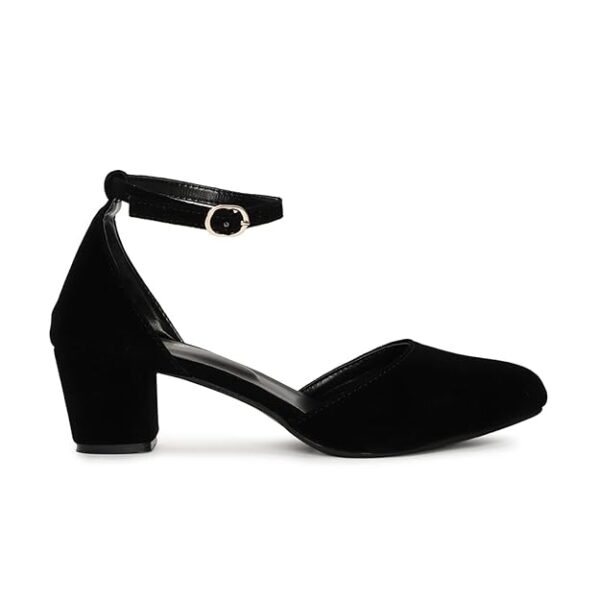 Marc Loire Women’s Pointed Toe Block Heel Fashion Sandals with Buckled Ankle Strap - Image 3